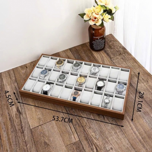 0218 Hộp đựng đồng hồ 30 ngăn gỗ óc chó cao cấp