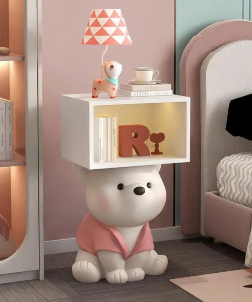 Bàn decor trang trí dầu giường hình gấu dễ thương 032