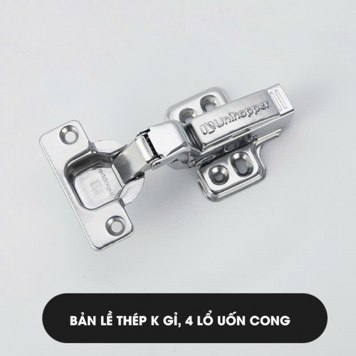 Bản lề 4 lỗ uốn cong thép không gỉ 008