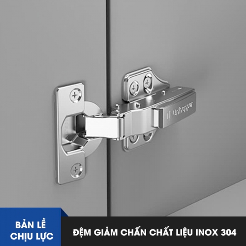 Bản lề chịu lực đệm giảm chấn chất liệu INOX 304 017