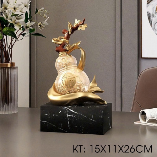 Bình hồ lô để bàn decor trang trí phong cách Trung Hoa 015