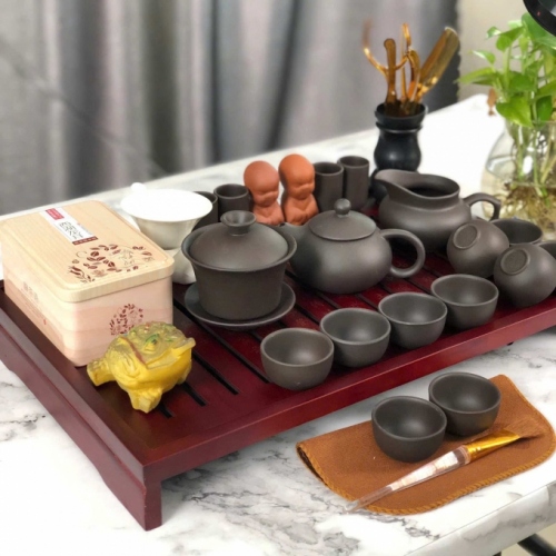 Bộ bàn trà gỗ mini 43x26x6cm cao cấp 0074