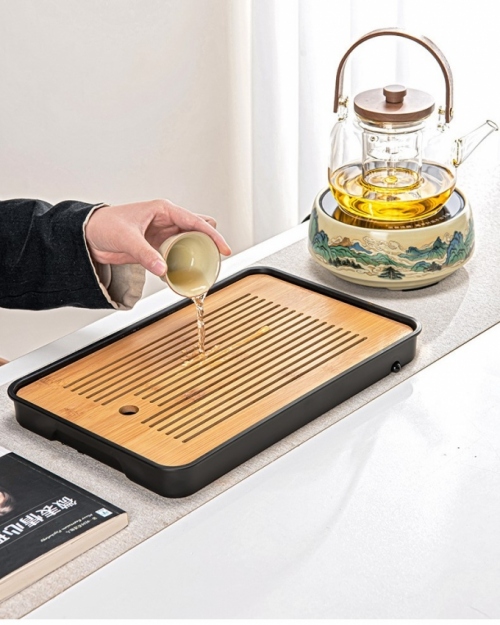 Bộ bàn trà mini gốm sứ họa tiết núi non hùng vĩ 0127