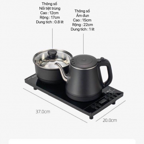 Bộ bếp trà điện hút nước tự động 0115