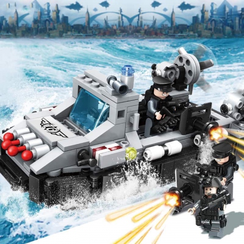 Bộ đồ chơi xếp hình nhựa Lego cảnh sát biển cho trẻ 026