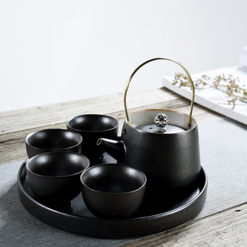 Bộ khay ấm trà chum gốm sứ cao cấp 0112