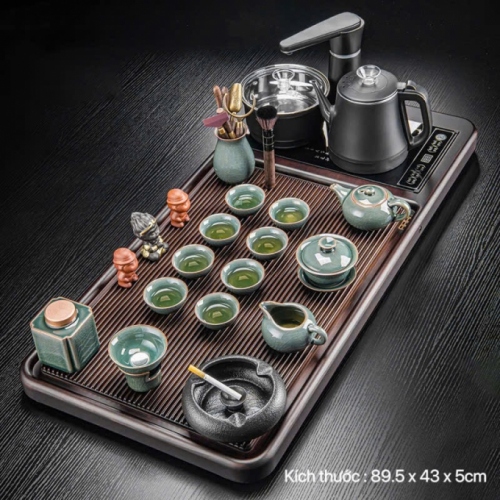 Bộ khay bàn trà điện thông minh phong cách tối giản 0132