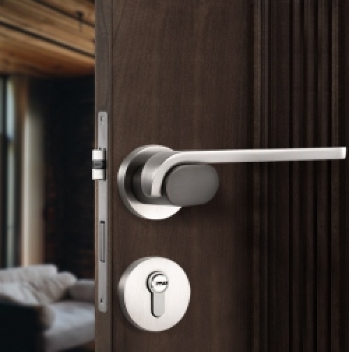 Bộ Khóa Cửa Inox 304 Tay Gạt Chống Trộm, Lắp Đặt Dễ Dàng