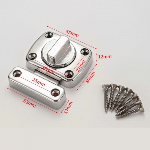 Chốt Khóa Cửa Hợp Kim Kẽm Cao Cấp, Chốt Xoay An Toàn Cho Cửa Gỗ, Cửa Phòng Ngủ CC002