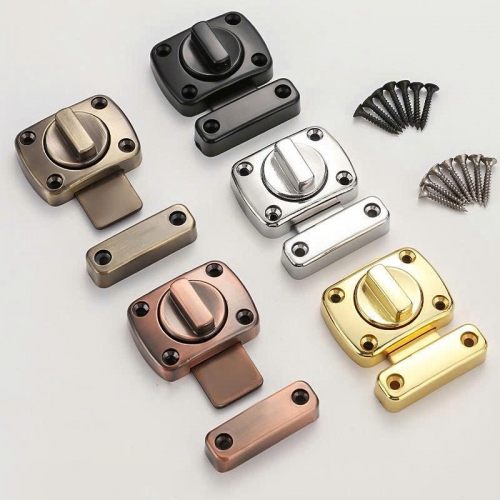 Chốt Khóa Cửa Hợp Kim Kẽm Cao Cấp, Chốt Xoay An Toàn Cho Cửa Gỗ, Cửa Phòng Ngủ CC002
