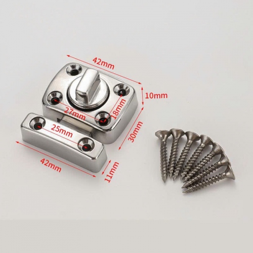 Chốt Khóa Cửa Hợp Kim Kẽm Cao Cấp, Chốt Xoay An Toàn Cho Cửa Gỗ, Cửa Phòng Ngủ CC002