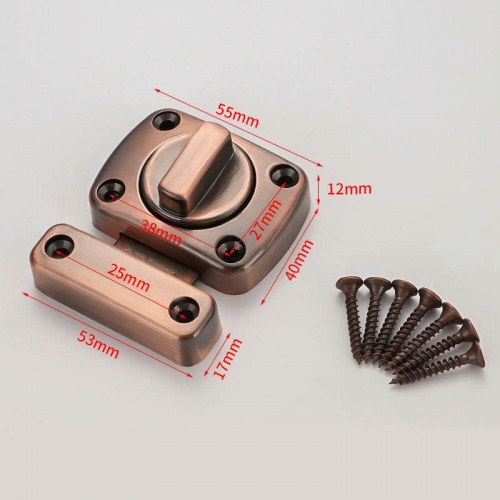 Chốt Khóa Cửa Hợp Kim Kẽm Cao Cấp, Chốt Xoay An Toàn Cho Cửa Gỗ, Cửa Phòng Ngủ CC002