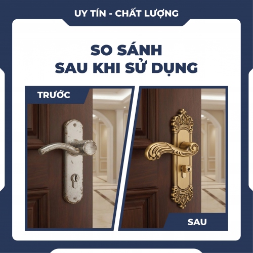 Chốt khóa cửa phong cách cổ điển sang trọng 018
