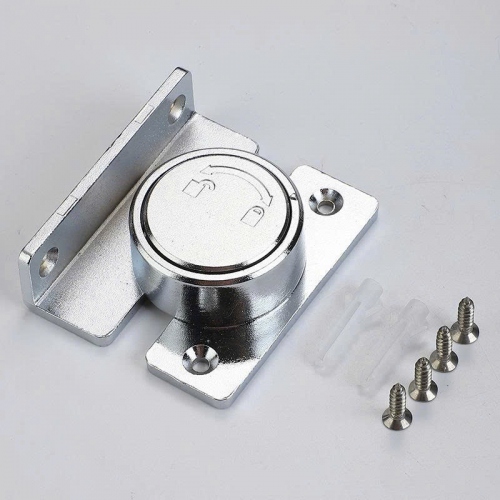 Chốt Khóa Xoay Cửa Hợp Kim Kẽm, Khóa Cửa Tủ Cửa Lùa Chắc Chắn CC001