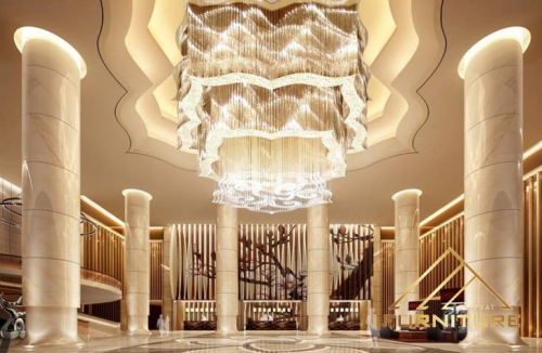 Đèn chùm sảnh khách sạn trang trí theo phong cách nào?