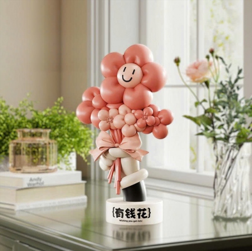 Đồ decor trang trí hình bó hoa mặt cười 006
