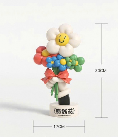 Đồ decor trang trí hình bó hoa mặt cười 006