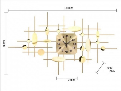 Đồng hồ nghệ thuật treo tường hình dạng đa điểm lấp lánh 302