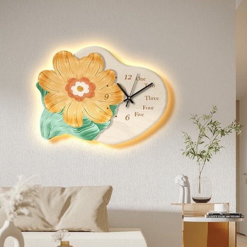 Đồng hồ treo tường họa tiết hoa 315