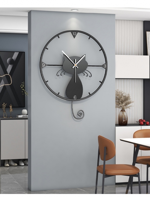 Đồng hồ treo tường hình mèo 323