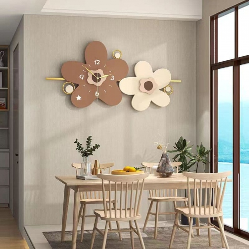 Đồng hồ treo tường họa tiết hoa dễ thương 316
