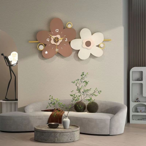 Đồng hồ treo tường họa tiết hoa dễ thương 316
