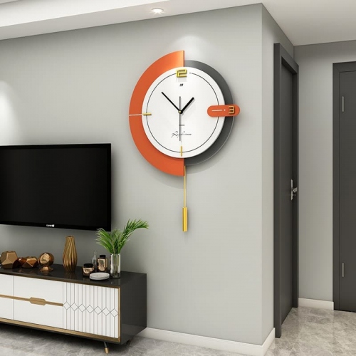 Đồng hồ treo tường phòng khách thiết kế tối giản 053