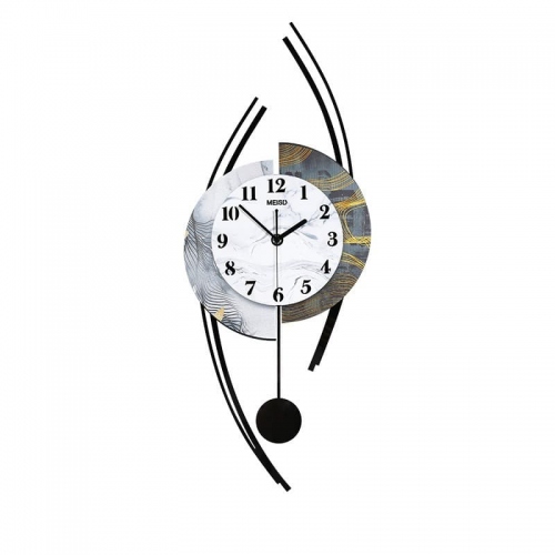 Đồng hồ treo tường quả lắc nghệ thuật Bắc Âu tối giản 180