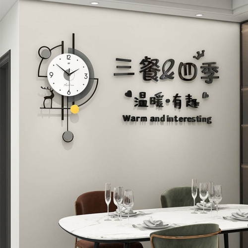 Đồng hồ treo tường thiết kế tối giản sang trọng 376