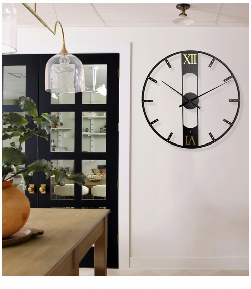 Đồng hồ treo tường trang trí phòng khách đơn giản 340
