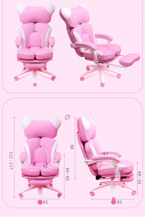Ghế ngồi gaming màu hồng dễ thương 045