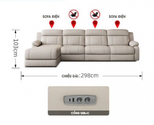 SFD025 - Ghế Sofa điện phiên bản nâng cấp phòng khách sang trọng