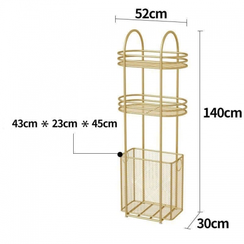 Giá để đồ nhà tắm bằng sắt kết hợp giỏ đựng lớn tiện lợi 001