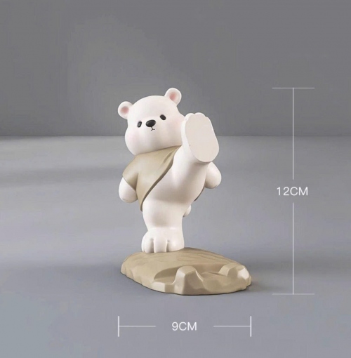 Giá đỡ điện thoại decor trang trí hình gấu trắng cao cấp 047