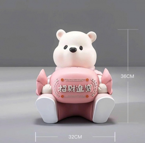 Hộp đựng giấy decor trang trí hình gấu dễ thương cao cấp 049