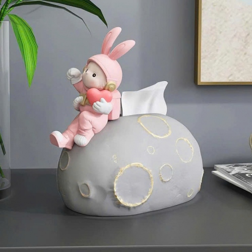 Hộp đựng khăn giấy decor hình bé thỏ dễ thương 033