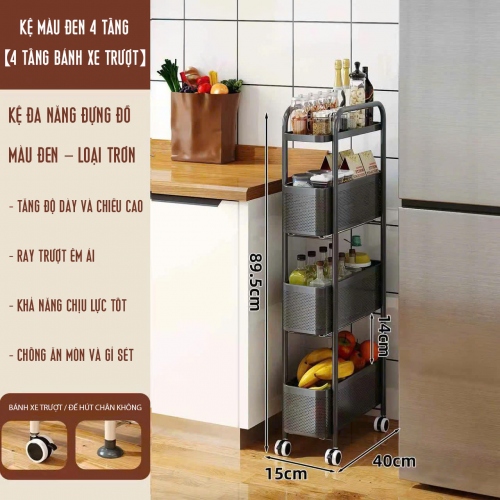 Kệ đa năng dụng cụ nhà bếp đa năng có bánh xe NBSP009