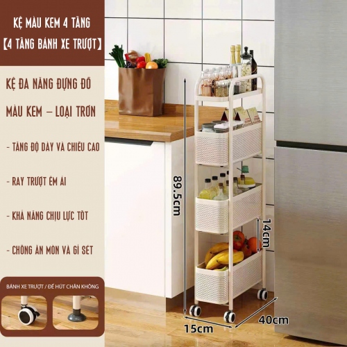 Kệ đa năng dụng cụ nhà bếp đa năng có bánh xe NBSP009