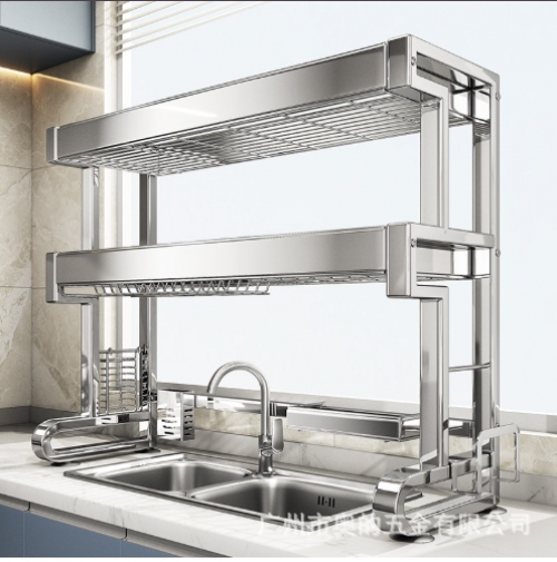 Kệ để bồn rửa chén bát thoát nước bằng thép không gỉ 304 đa năng 079