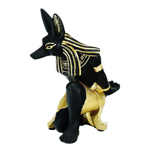 Kệ để rượu decor trang trí tượng thần Anubis ngồi canh gác Ai Cập cao cấp 043
