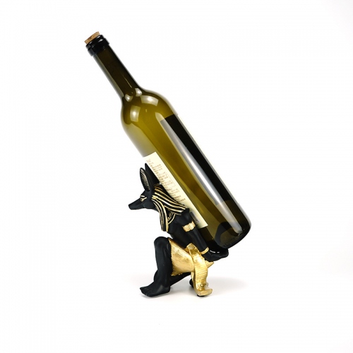 Kệ để rượu decor trang trí tượng thần Anubis ngồi canh gác Ai Cập cao cấp 043