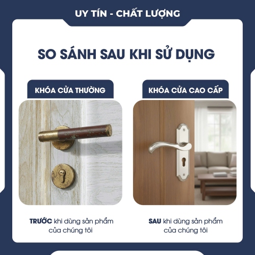 Khóa tay gạt phòng ngủ bằng thép không gỉ KCSP001
