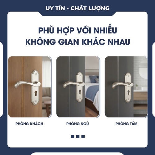 Khóa tay gạt phòng ngủ bằng thép không gỉ KCSP001