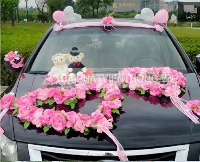 Cửa hàng chuyên bán các loại hoa trang trí xe cưới gắn xe hơi ô tô ...