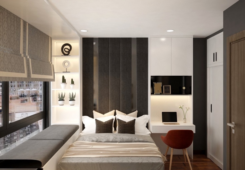 Thiết kế nội thất phòng ngủ phong cách tối giản 070