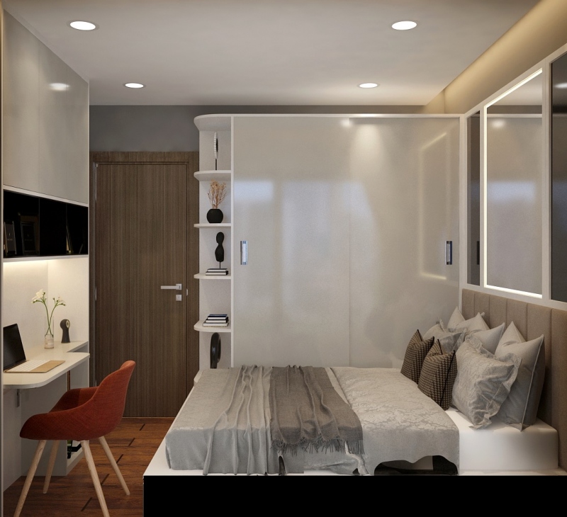 Thiết kế nội thất phòng ngủ phong cách tối giản hiện đại 059