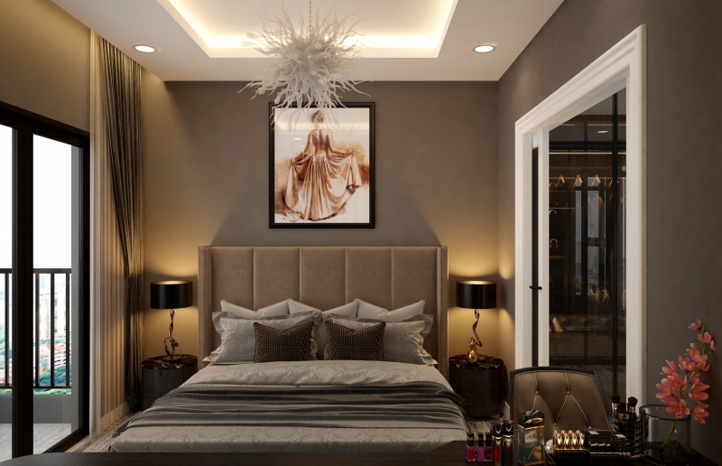 Thiết kế nội thất phòng ngủ phong cách tối giản hiện đại 059