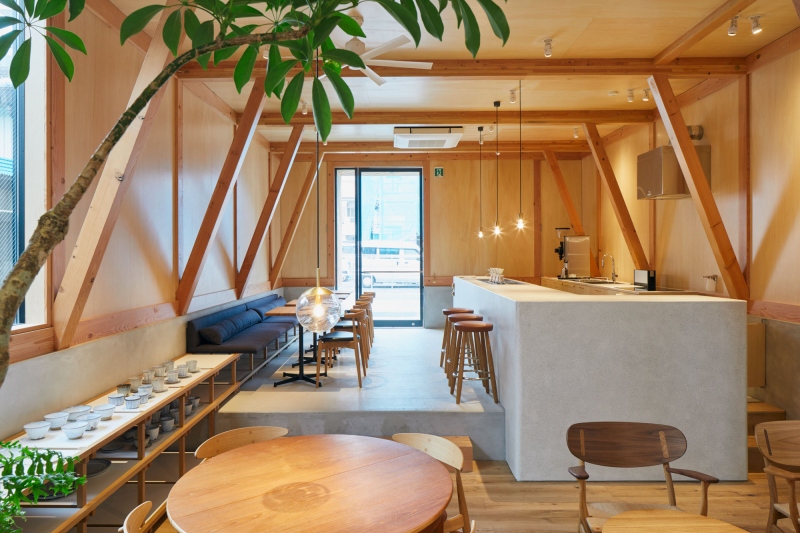 Thiết kế nội thất quán cafe phong cách Nhật tối giản 092