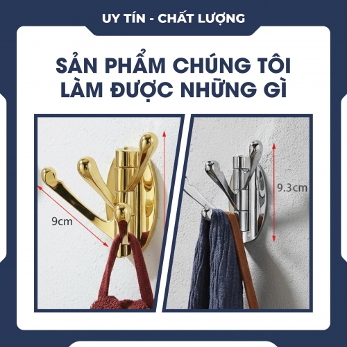 Móc đơn xoay móc quần áo nhà bếp phòng tắm khăn vệ sinh MTSP003