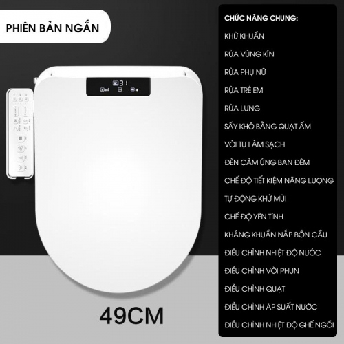 Nắp Bồn Cầu Thông Minh Đầy Đủ Chức Năng Cao Cấp NBCTM006